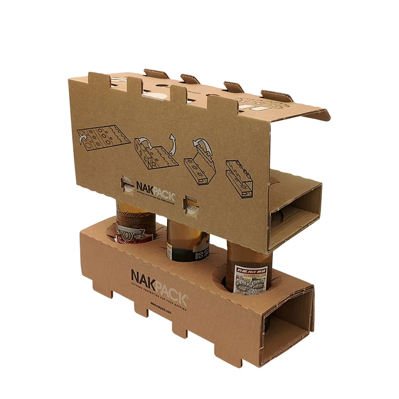 Custom Factory Print Produce High Quality Double Wall Bearing Corrugated Carton Wine Shipping Paper Packaging Box