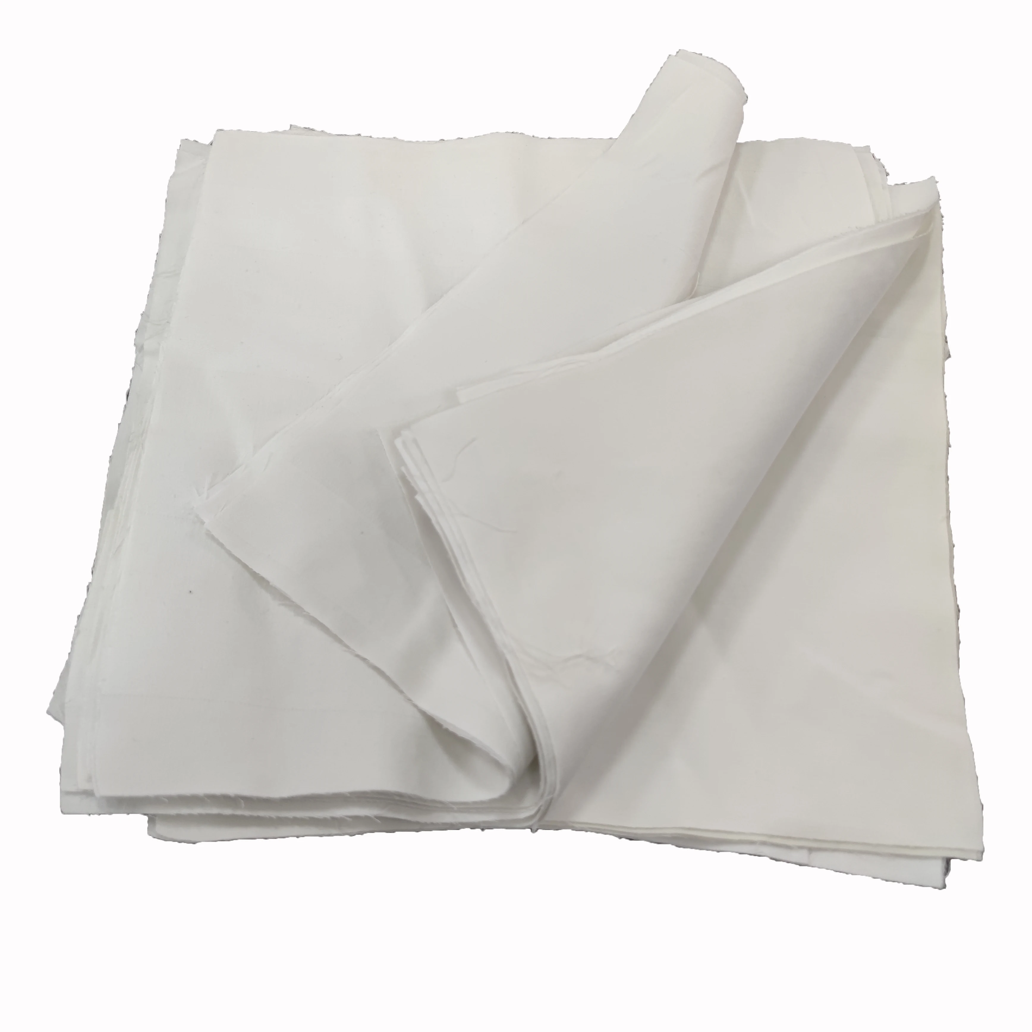 
Industrial cleaning bed sheets cut white rag cotton cloth wiping waste rags 