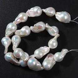 Wholesale Bright Colorful Natural Freshwater Pearl Baroque Fishtail Through-Hole Beaded Diy Jewelry Accessories