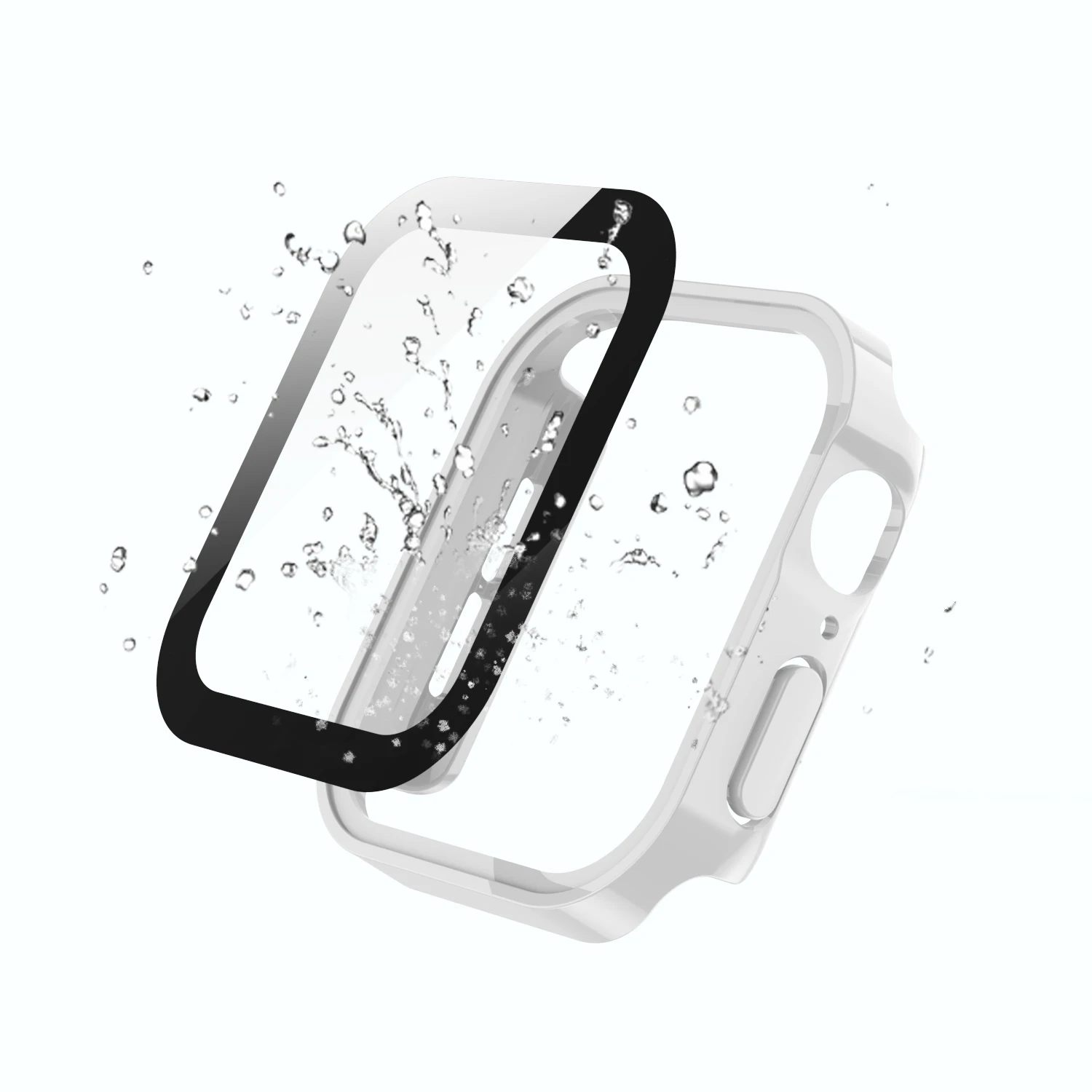 Чехол Hanshang для Apple Watch с защитным экраном чехол серии 7 6 5 4 SE 40 44 мм водонепроницаемый
