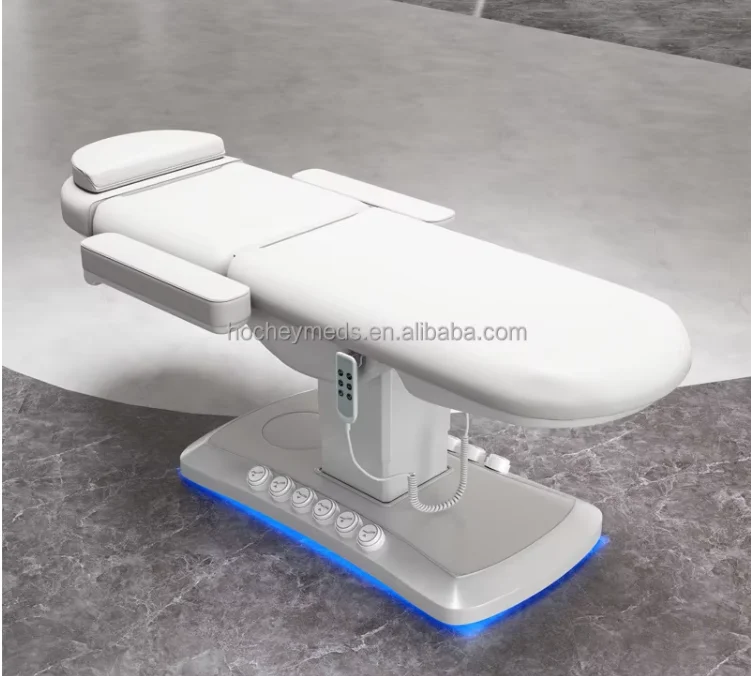 HOCHEY   Modern Luxurious Electric Beauty Salon Furniture Massage Table Facial Cosmetic Spa Facial Aesthetic Table Chair