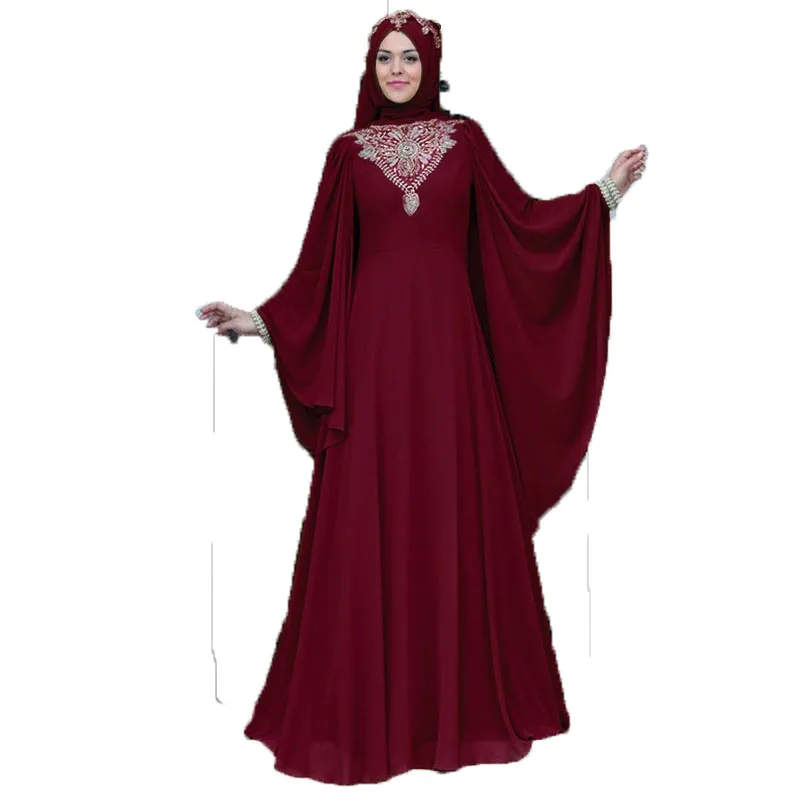Best Seller Maxi Long Sleeve Middle East Arabic Islamic skill Clothing Robe Women Modest abaya women muslim dress