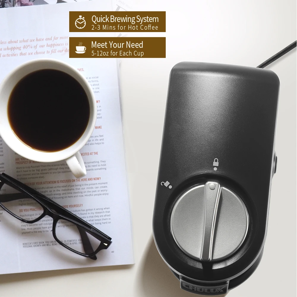 Classic Mini Single Serve Cup Coffee Maker For K Cup capsule & Ground Coffee