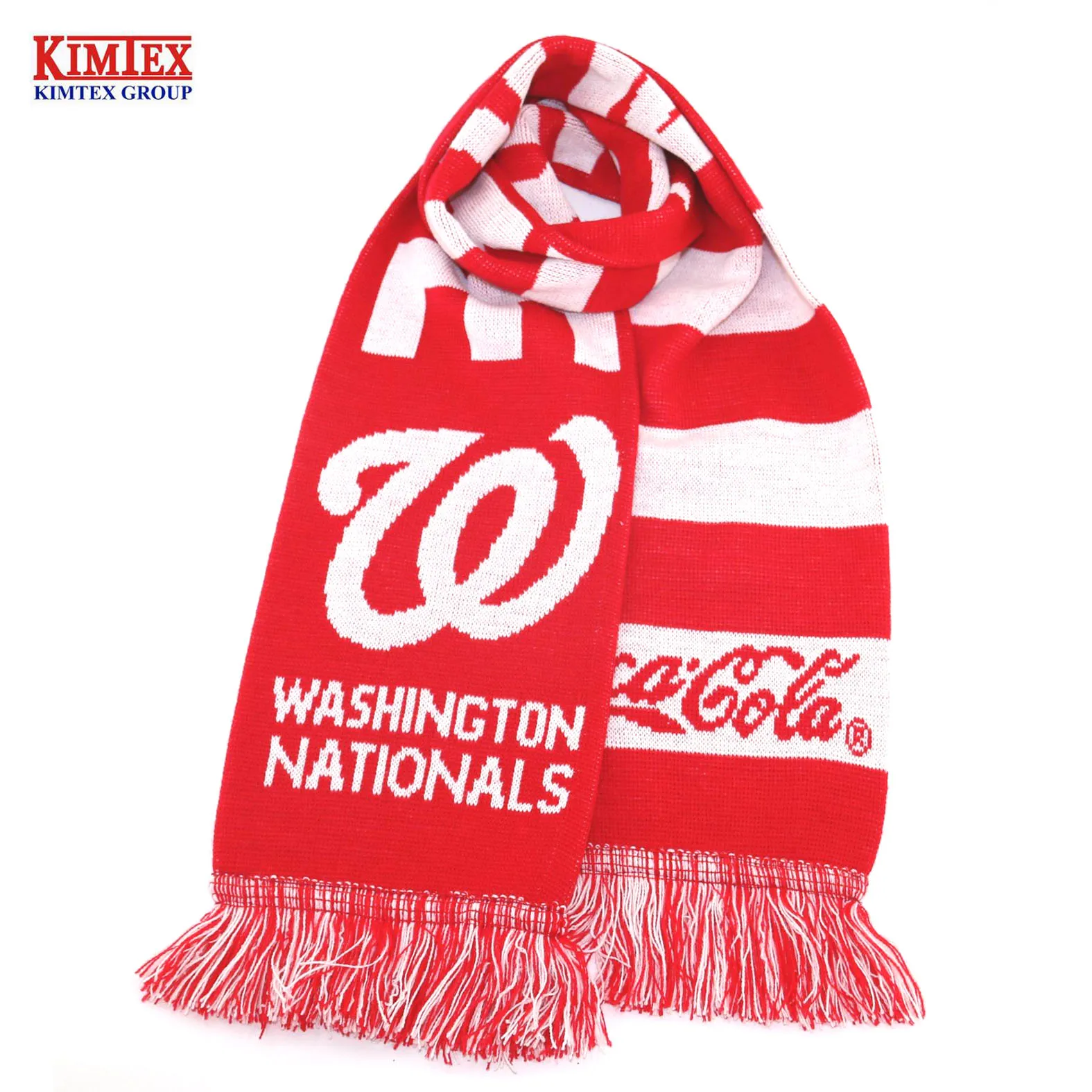 JIBIL Custom Your Own Logo Double Sides Promotional Jacquard Acrylic Knitted Sports Club Fans Keep Warm Winter Scarf