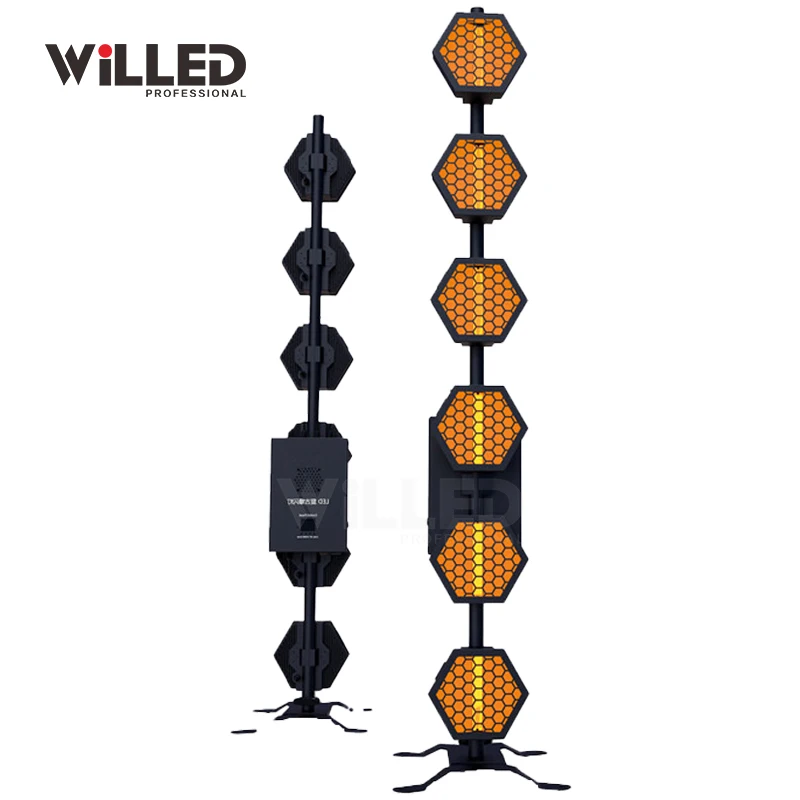 stage light 6*300W Halogen LED RGBW stand background led hexagonal Flash dmx vintage Halogen P2 HEXALINE EVO  portman light