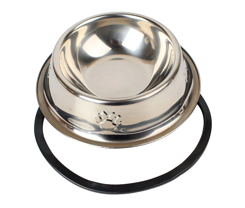 В наличии 6 размеров нержавеющая сталь корма для собак и кошек миска большой маленький щенок кормушка кормушки Нескользящие домашних животных