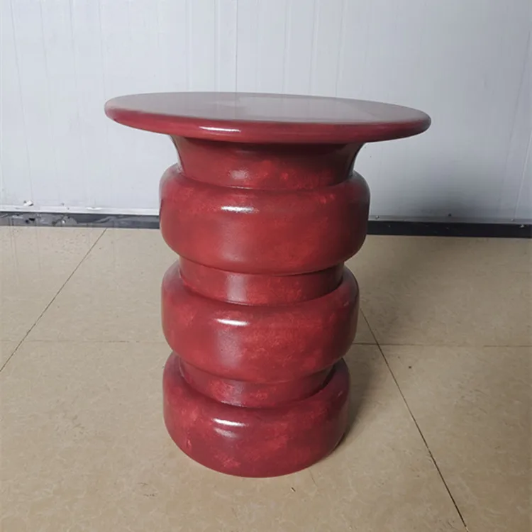 Cement concrete coffee table bedroom roman pillar durable custom scandinavian minimalist modern outdoor round tea table