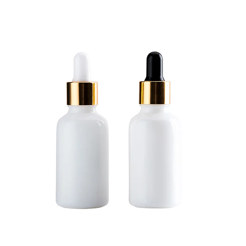 10/20/30/50/100ml White Essential Oil Empty Bottle Glass Dropper Bottle Packaging