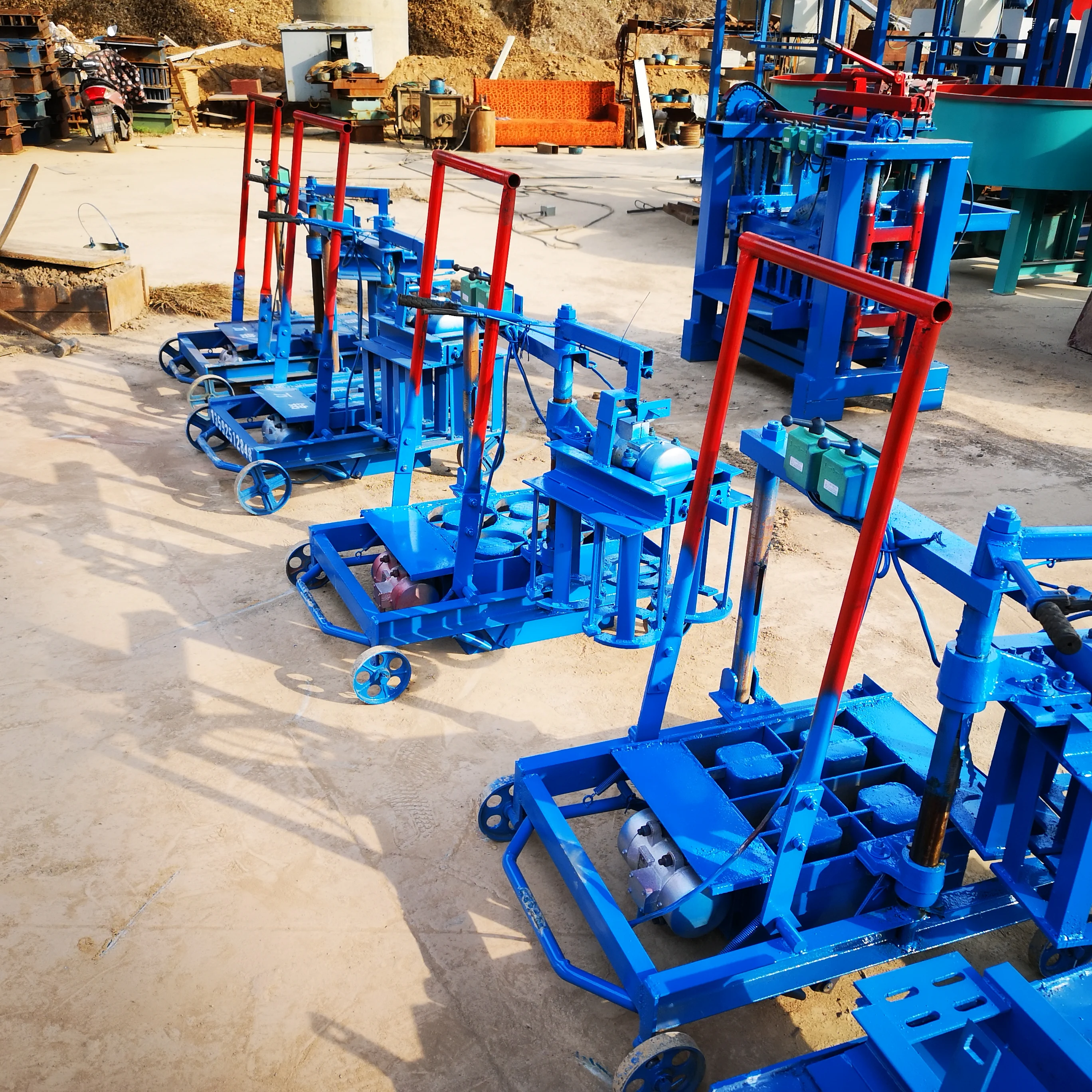 Mini brick making machine concrete block paver machine hollow block machinery