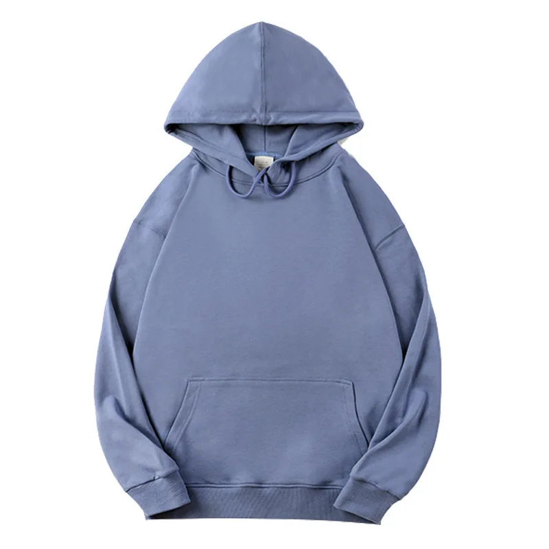H5028 Hot Sales Custom Logo Drop Shoulder 360g Blank Hoodies 100% Cotton Unisex Hoodies