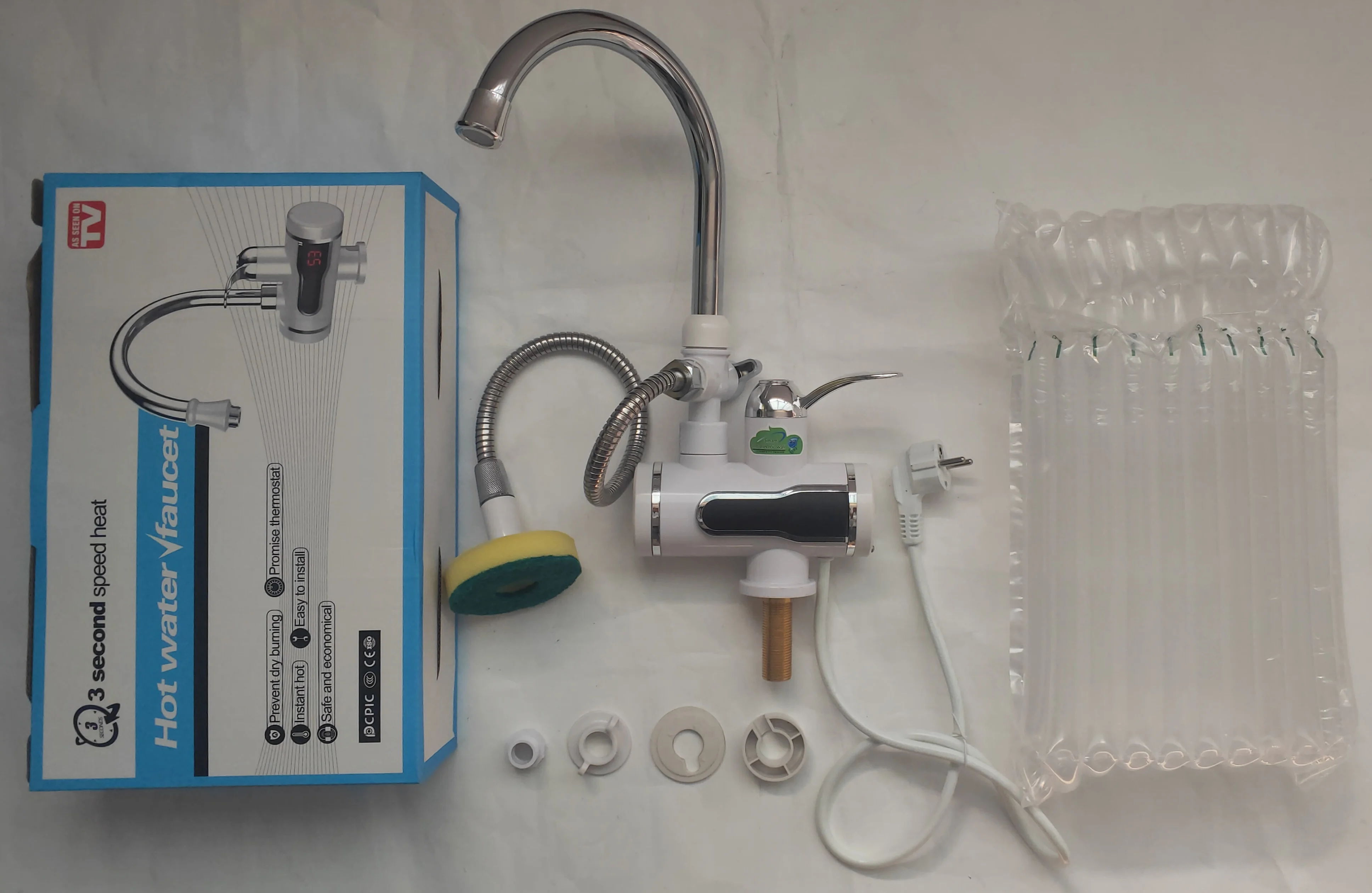 GF16DW New Design 220V 3000W electric dishwasher hot water kitchen faucet hot water tap electric water faucet