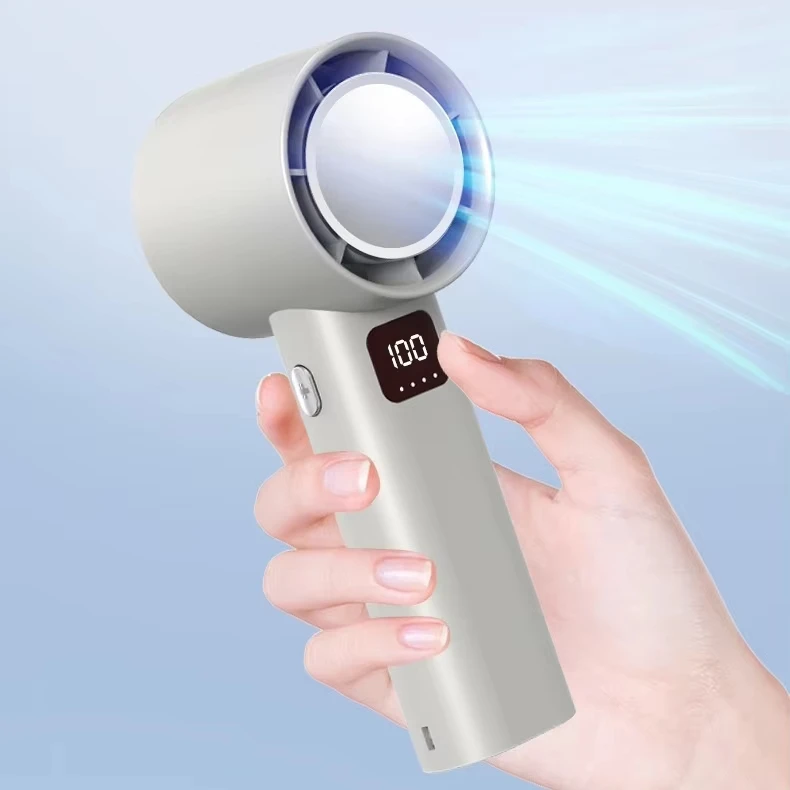 Factory wholesale desktop 3000mAh turbo fan USB charging powerful refrigeration handheld adjustable electric fan