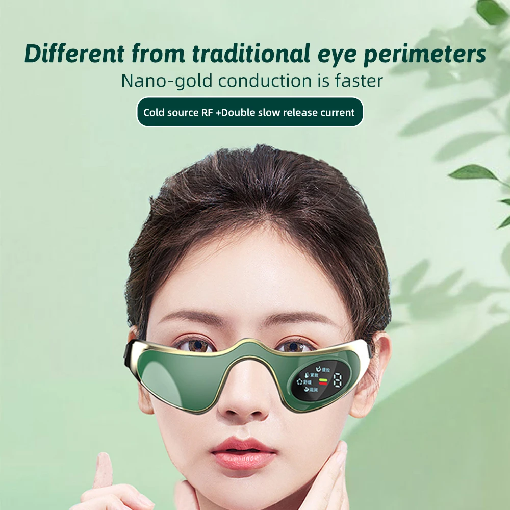 Under Eyes Red Light Therapy Massager Glasses,Microcurrent Eye face led red light Beauty Device Eyes Bag
