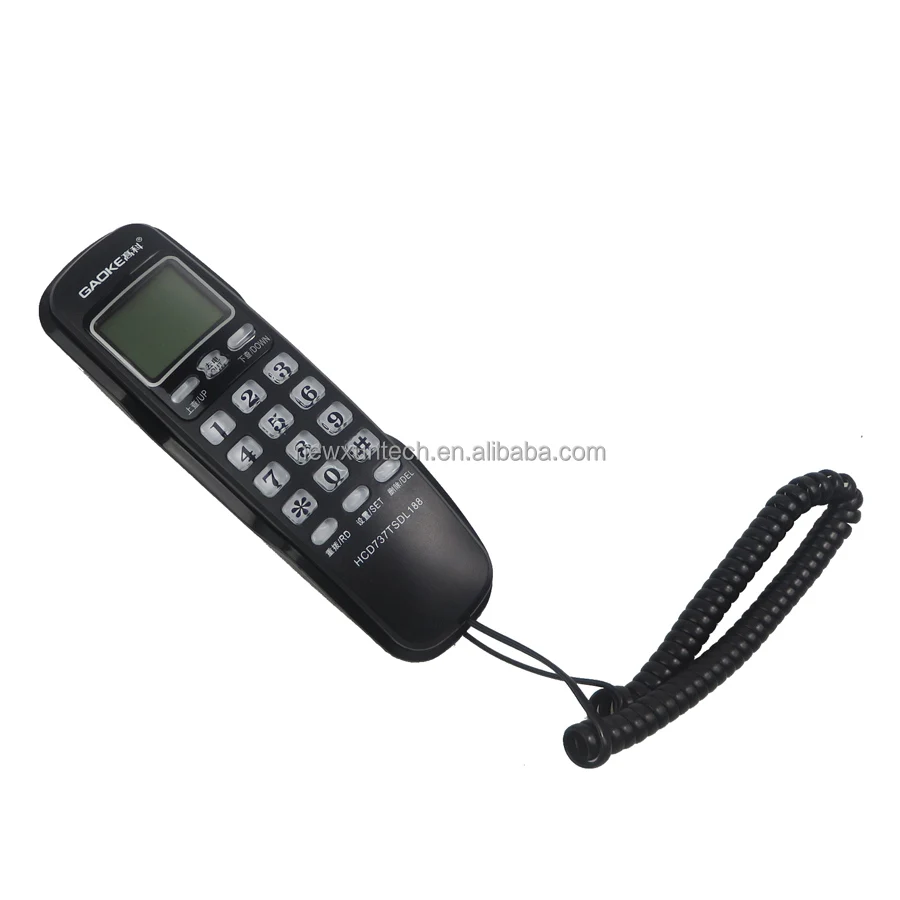 Low cost wall mount desktop Caller CID  Slim Telephone