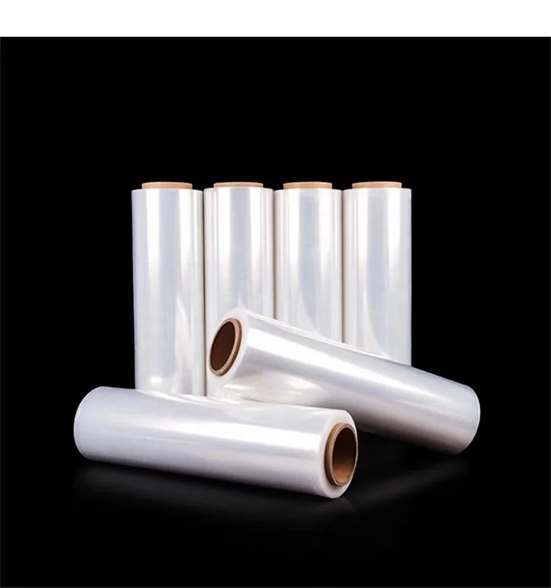 500mm high lldpe stretch film 23 micron jumbo clear stretch film made in china with cheap price for product packing