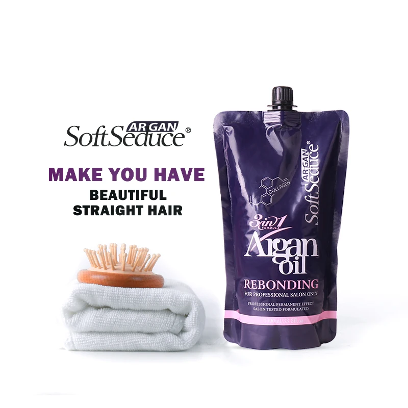 SoftSeduce Magic Thermal 3 in 1 Perm Keratin Argan Oil Infused Smooth for Curl Damaged Hair
