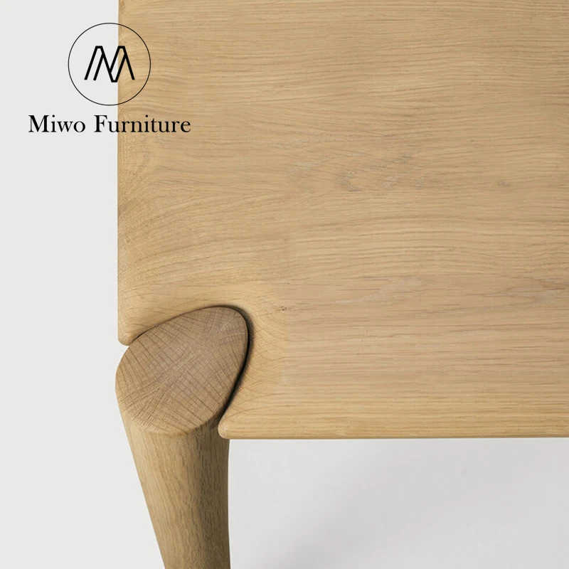 Luxury Modern Japanese stylist Oak Solid wood Classic 4 6 8 Seater Home Furniture rectangle Dining table and chair Wholesale