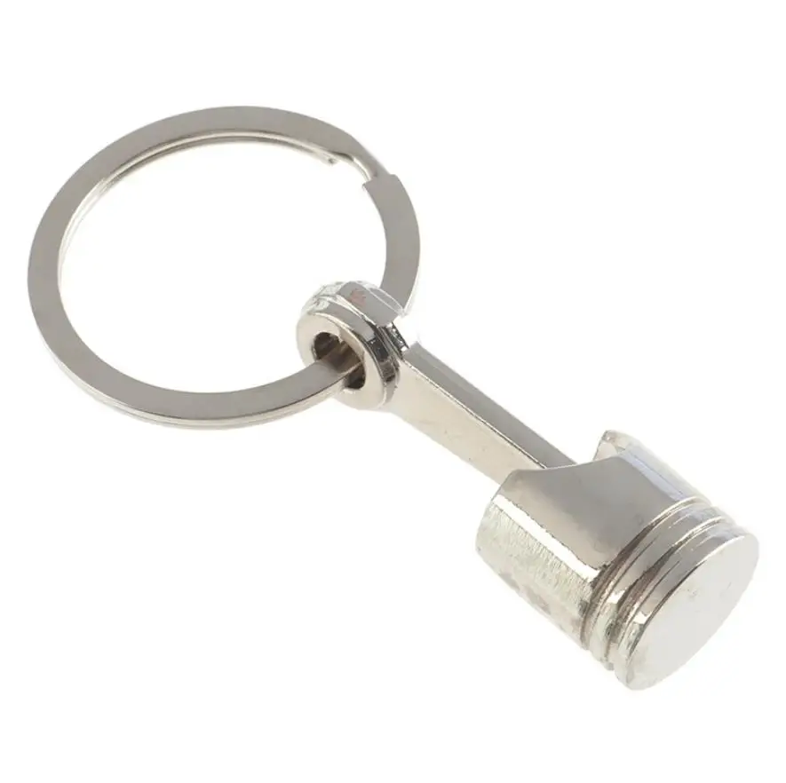 Custom Logo car metal keychain absorber Piston Disc Brake Rotor Turbo Piston Metal Car Keychains