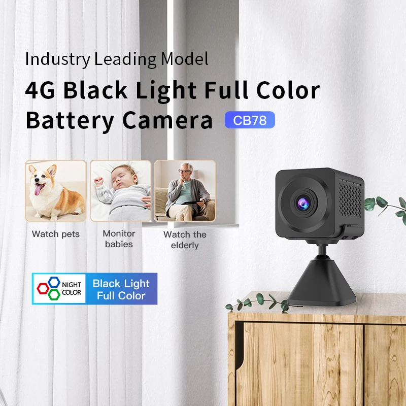 Mini 2K HD Smallest Security with App Night Vision Motion Alerts Surveillance Home WiFi Wireless 4G Camera for Indoor Outdoor