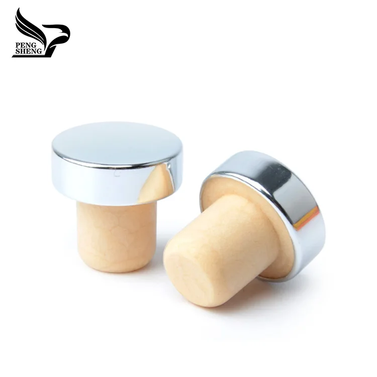 Glass bottle Aluminum cap T sharp cork stopper whiskey bottle cap