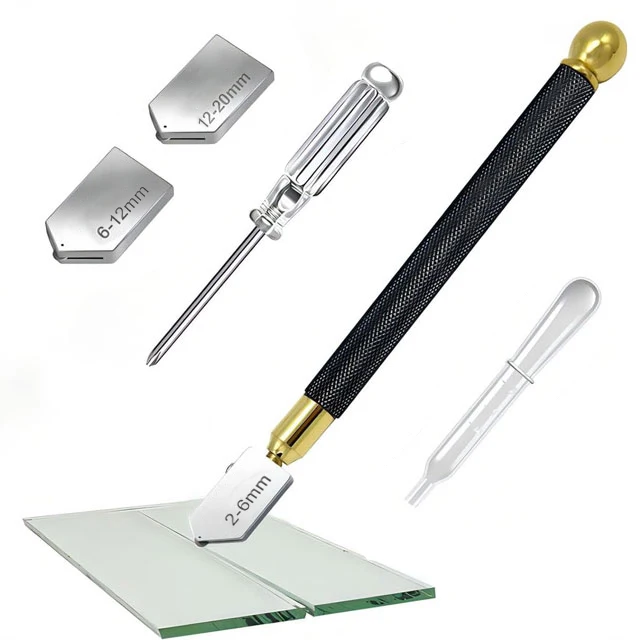 Ready stock with Glass Cutting Oil 2mm-20mm Diamond Glass Cutter for Glass Cutting Tiles Mirror Mosaic