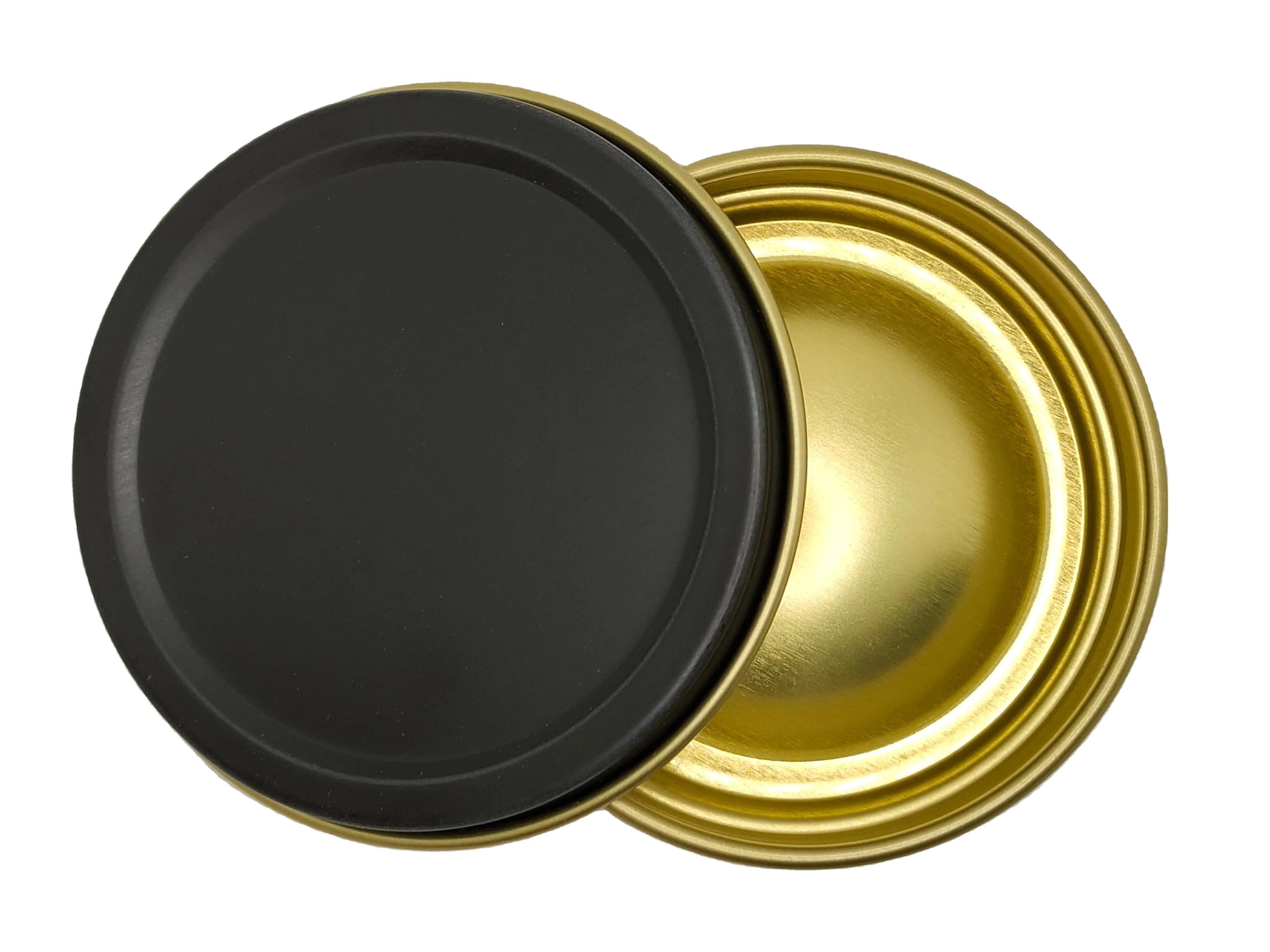 500g gold black blue silver white Food-grade tinplate caviar tin box wholesale manufacturer for premium caviar metal packaging