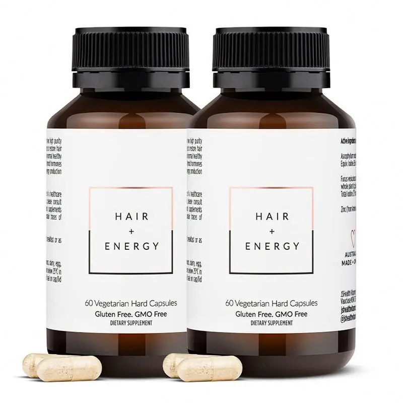 Julyherb best quality OEM hair capsules hair growth supplement capsules 60caps per bottle with locine Zinc
