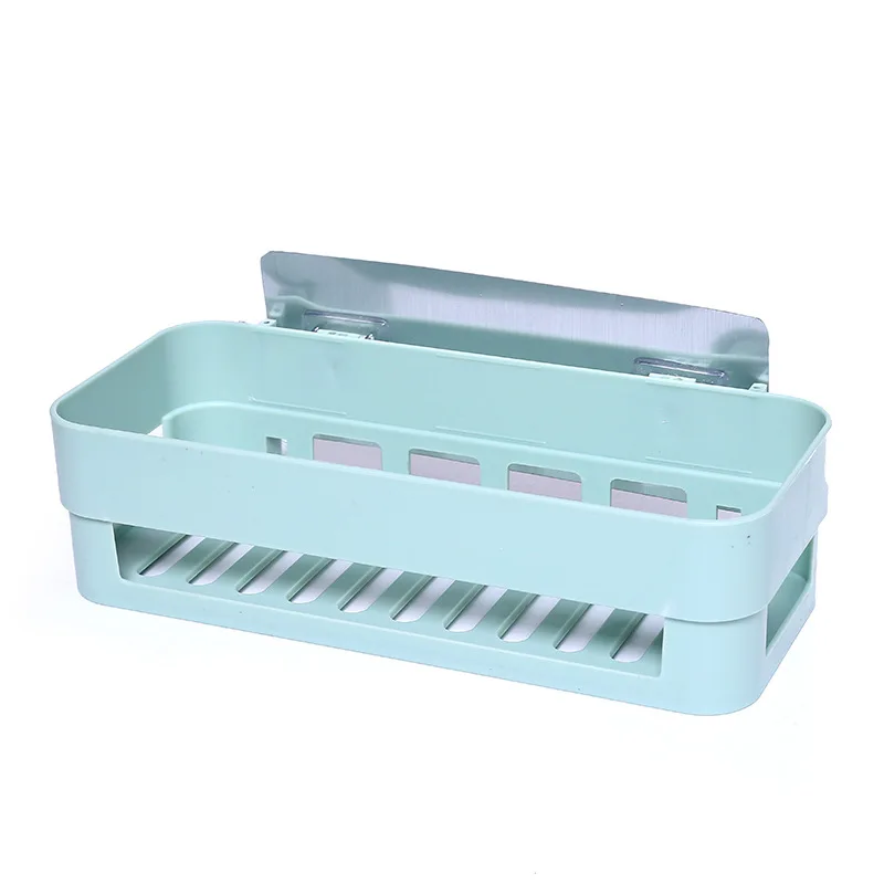 Factory direct sale free punch bathroom rack bathroom kitchen dormitory plastic wall hanging rack wholesale