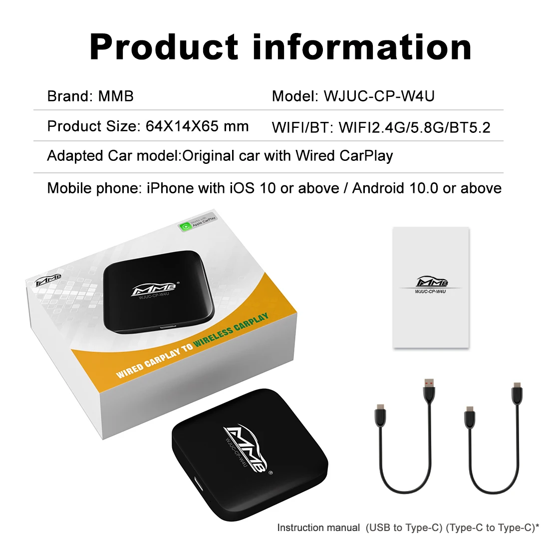 huawei hicar box Portable Mini Android 11 Ai Box Carplay hicar Box With Wireless Connect Usb Plug Navigation