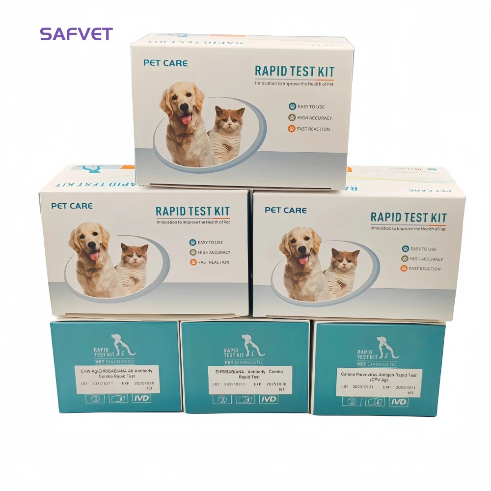 Набор для быстрого тестирования собак Veterinaria CPV CCV GIA Giardia домашних животных