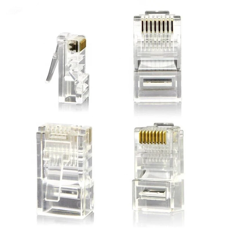 Ethernet Conector RJ45 Plug CAT5 CAT6 UTP RJ45 Pass through Male Connector