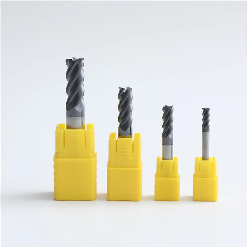 hrc60 4 flutes mingtaishun milling cutter cutting tools cnc cobalt endmill 5mm 6.5 mm 60 degree end mill bits for router