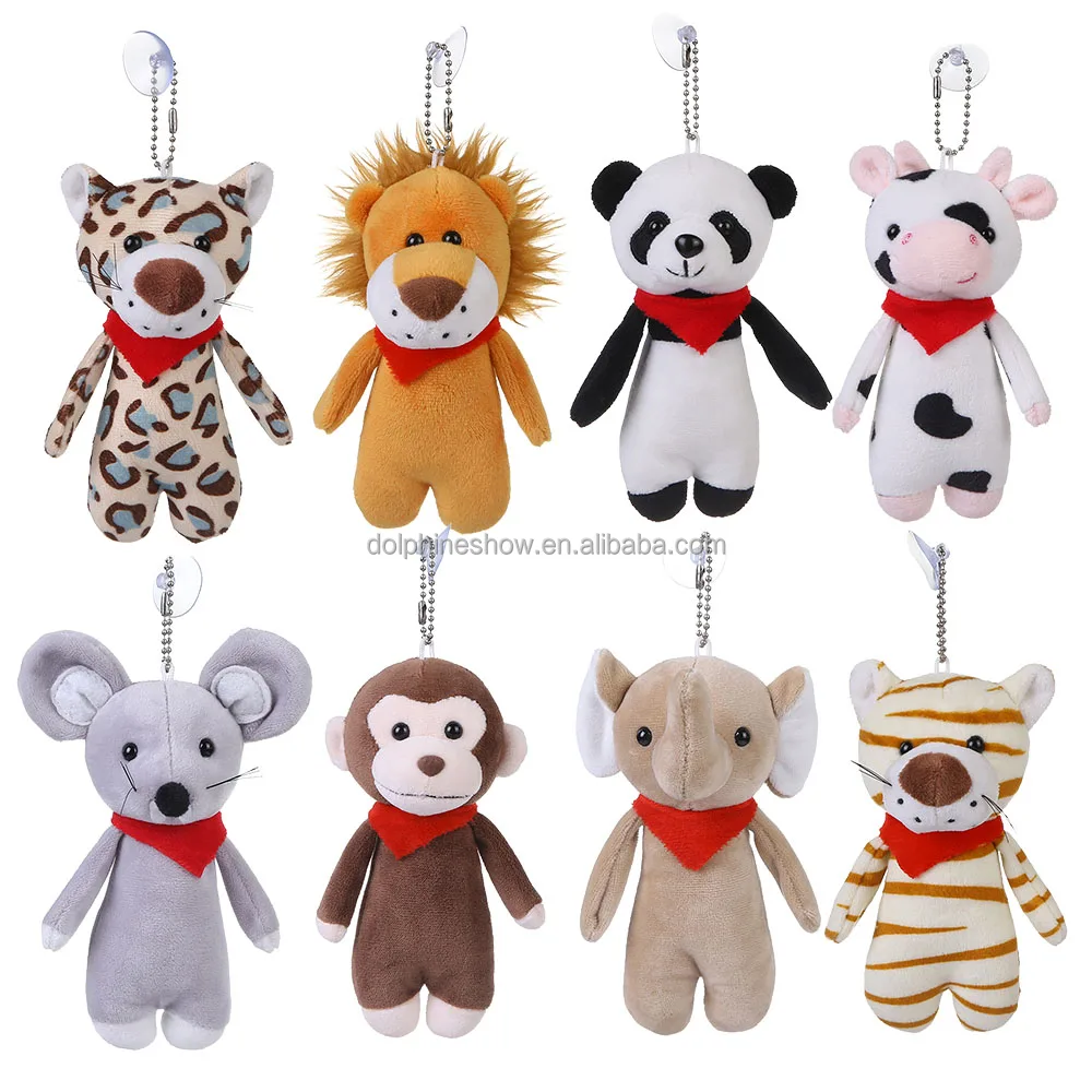 Wholesale cheap mini animal keychain plush toy custom promotion cute teddy bear plush keychain toys