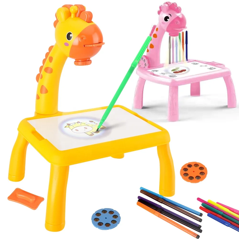 Graffiti Table Painting Tablet With Light Led Projector Art Drawing Table For Kid