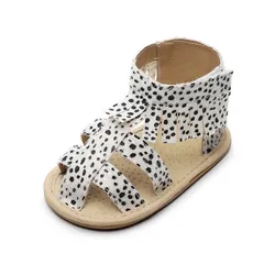 Animal Prints Anti- Slip Baby Sandals PU Leather Summer Toddler Baby First Walkers