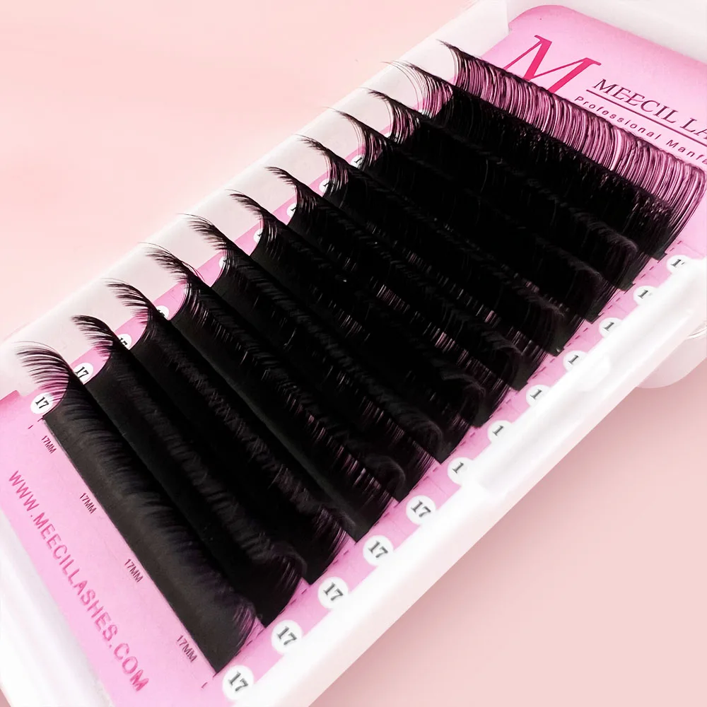 Full Mink Cashmere Dark Matte Russian Mixed Fluffy Volume Handmade Lash Trays Volume Eyelashes wholesale