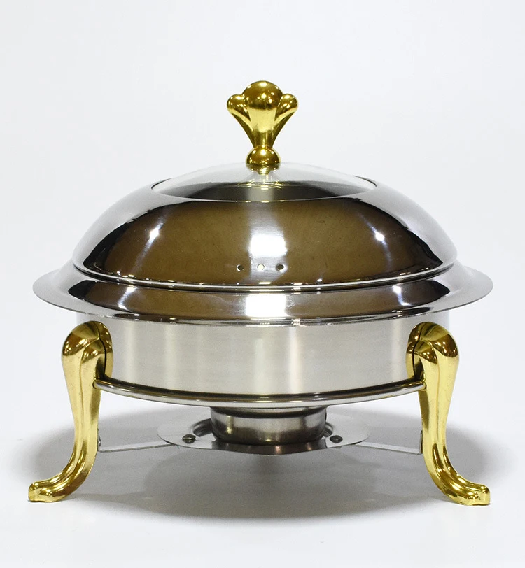 New Hotel Buffet Chafe Set Catering Equipment 18/20/22/24/26/28cm Stainless Steel Food Warmers