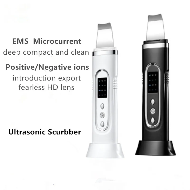 2020 Hot Selling Rechargeable Facial Cleaning Personal EMS Professional Spatula Dead Skin Remove Ultrasonic Skin Scrubber