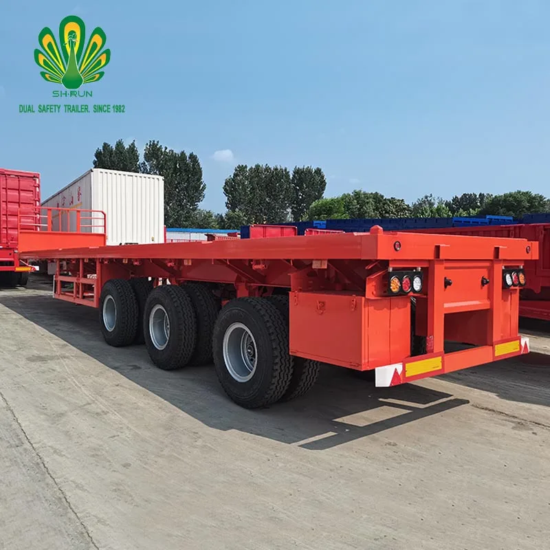 40 ft 3 axles tri axle superlink container dolly flatbed semi trailer