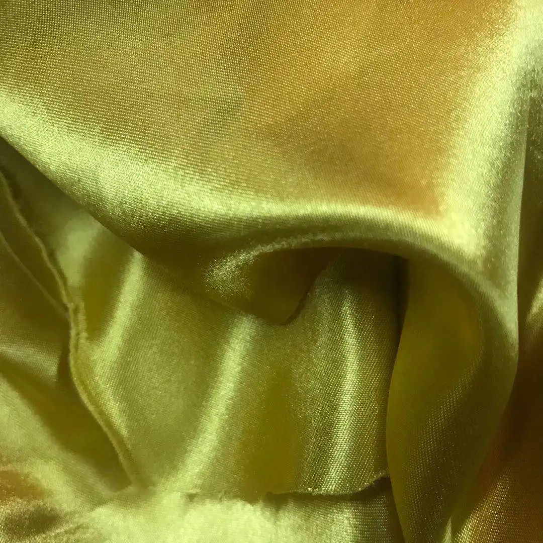 Gold Color  Shiny Satin Fabric