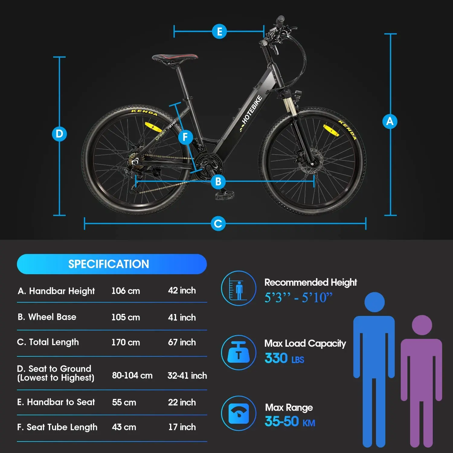 Warehouse 36v 500w Emtb Retro Electric Hybrid Bike E-Bike Road Dirt E Bike Ebike Mountain Fat Tire Electric Bike