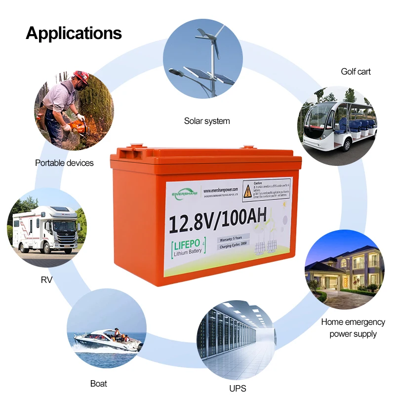 Перезаряжаемый 200ah сухой Солнечный LiFePO4 100ah 12 Вольт 24V литий-ионный аккумулятор