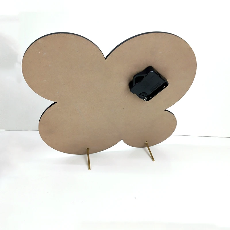 Creative shape sublimation desk clock MDF table alarm personalized watch