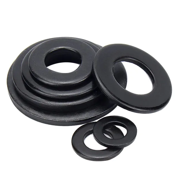 China Manufacturer Various Material Nylon Plastic Rubber Steel Black Flat Washer