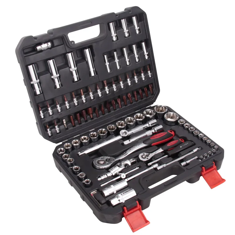KAFUFWELL SS13094A 94pcs socket set auto repair tool set with deep socket and spark plug