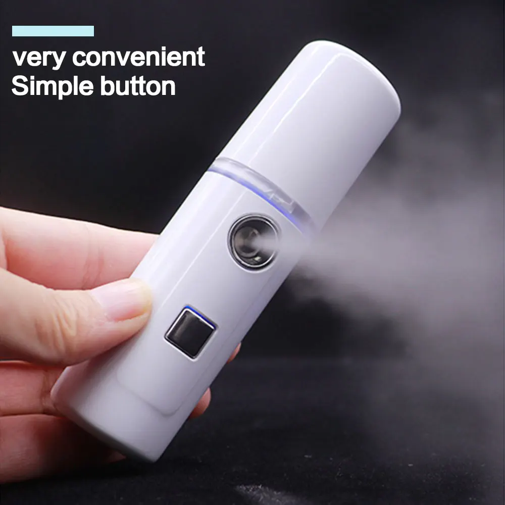 
Face Stream Beauty Spray Hand-held Water Machine Moisturizing Nano Ionic Mist Face Humidifier Sauna Facial Pore Cleansing Tool 