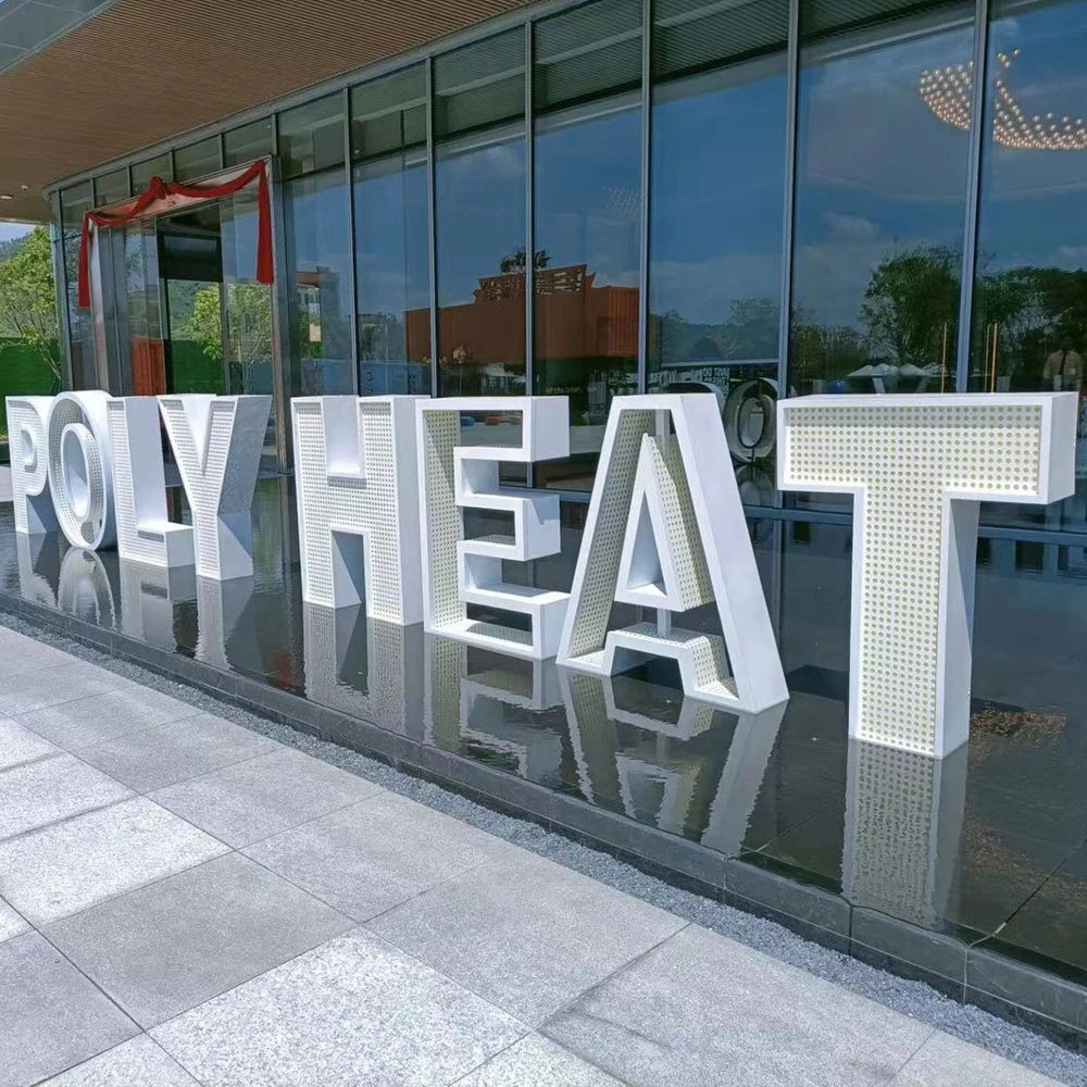 
Wholesale Customized Outdoor Large LED Letters Open Face Channel Letters Monument Signs external illuminated building signs 