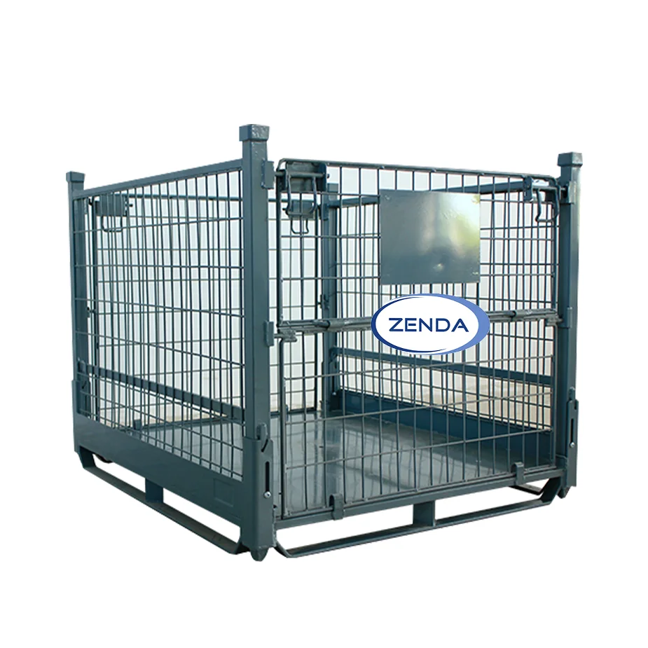 Тяжелый металл сталь Stillages складского хранения контейнер из проволочной сетки с