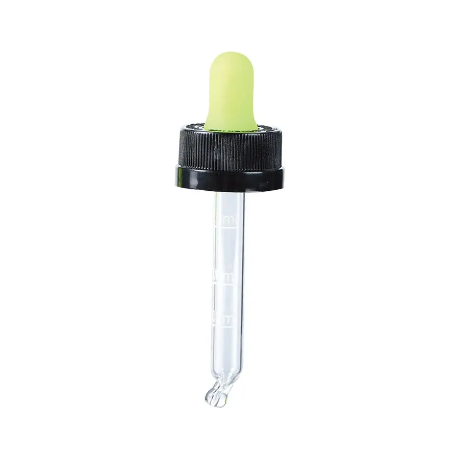 18mm 20mm 22mm 24mm Neck Bent Ball Tip Pipette Droppers with Screw Cap