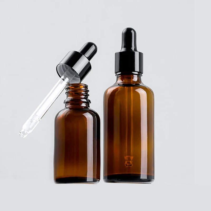 China manufacturer directly 30ml 50ml 100ml amber essential oil glass bottle